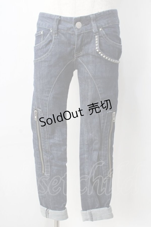 画像1: LISTEN FLAVOR / スタッズ付きデニム  デニム Y-25-09-01-077-PU-PA-SZ-ZY (1)