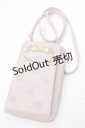画像: axes femme / 花モチーフキルトポシェット  ピンク Y-25-09-01-015-AX-BG-SZ-ZY