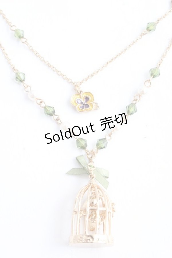画像1: axes femme POETIQUE / 鳥かごネックレス  ゴールド Y-25-09-01-003-AX-AC-HR-ZY (1)