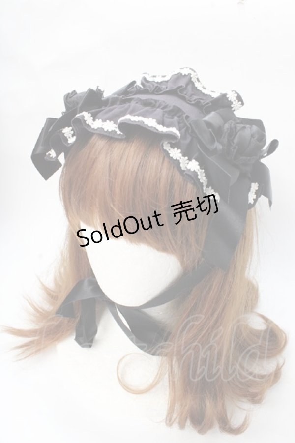 画像1: metamorphose / 共フリルヘッドドレス  黒 Y-25-09-01-020-ME-AC-AS-ZY (1)