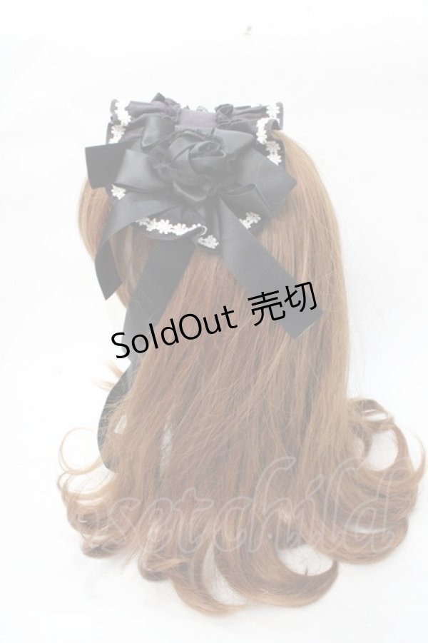 画像2: metamorphose / 共フリルヘッドドレス  黒 Y-25-09-01-020-ME-AC-AS-ZY (2)