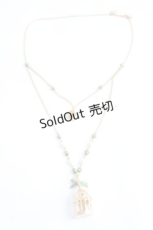 画像2: axes femme POETIQUE / 鳥かごネックレス  ゴールド Y-25-09-01-003-AX-AC-HR-ZY (2)
