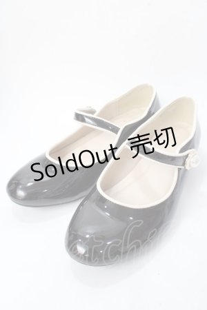 画像: axes femme POETIQUE / パール釦フラットシューズ L 黒 Y-25-09-01-023-AX-SH-SZ-ZT-K017