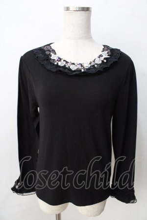 画像: axes femme / バラレースガーデンインナー M 黒 Y-25-09-01-036-AX-TO-SZ-ZY