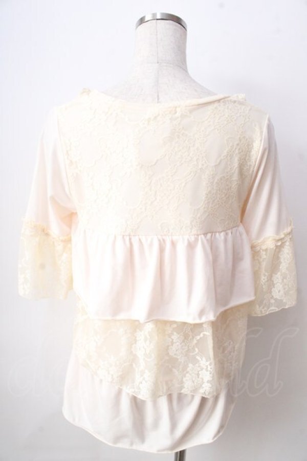 画像2: axes femme / レースティアードプルオーバー  生成り Y-25-09-05-037-AX-TO-SZ-ZY (2)