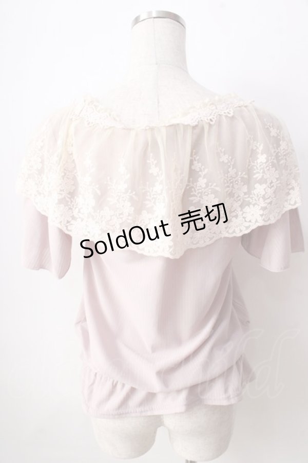 画像2: axes femme / レース襟デザインプルオーバー  ピンク Y-25-09-05-048-AX-TO-SZ-ZY (2)