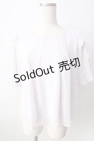 画像: axes femme POETIQUE / フラワーモチーフシフォントップス  ラベンダー Y-25-09-05-049-AX-TO-SZ-ZY