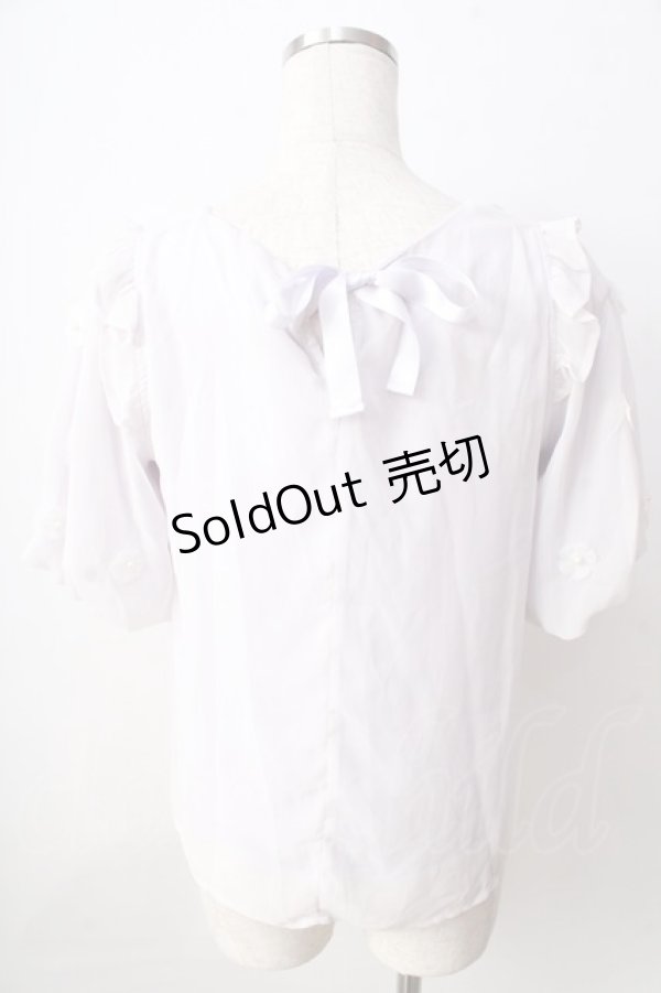 画像2: axes femme POETIQUE / フラワーモチーフシフォントップス  ラベンダー Y-25-09-05-049-AX-TO-SZ-ZY (2)