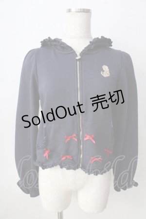 画像: Maison de FLEUR / SnowWhiteジップパーカー  紺 Y-25-09-05-051-LO-TO-SZ-ZY