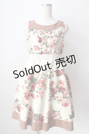 画像: axes femme / 大花柄タンクワンピース  生成り Y-25-09-05-064-AX-OP-SZ-ZY