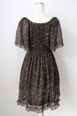 画像2: axes femme / 小花柄シフォンワンピース  グリーン Y-25-09-05-070-AX-OP-SZ-ZY (2)