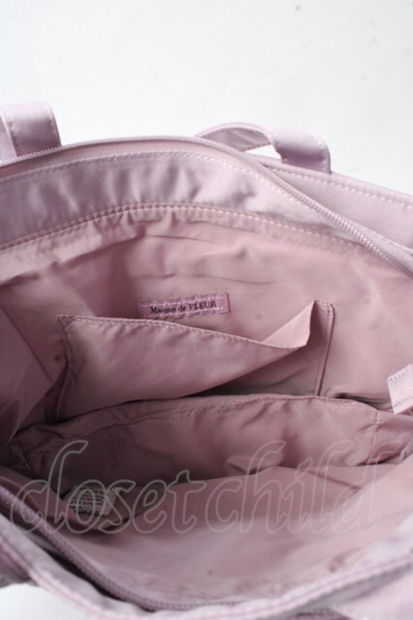 画像3: Maison de FLEUR / Daisy Duckサイドポケットトートバック  ラベンダー Y-25-09-05-008-LO-BG-SZ-ZY (3)