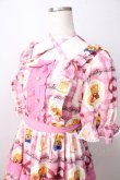 画像3: axes femme kawaii / ベアズベーカリー柄ロングワンピース  ピンク Y-25-09-05-078-AX-OP-SZ-ZY (3)