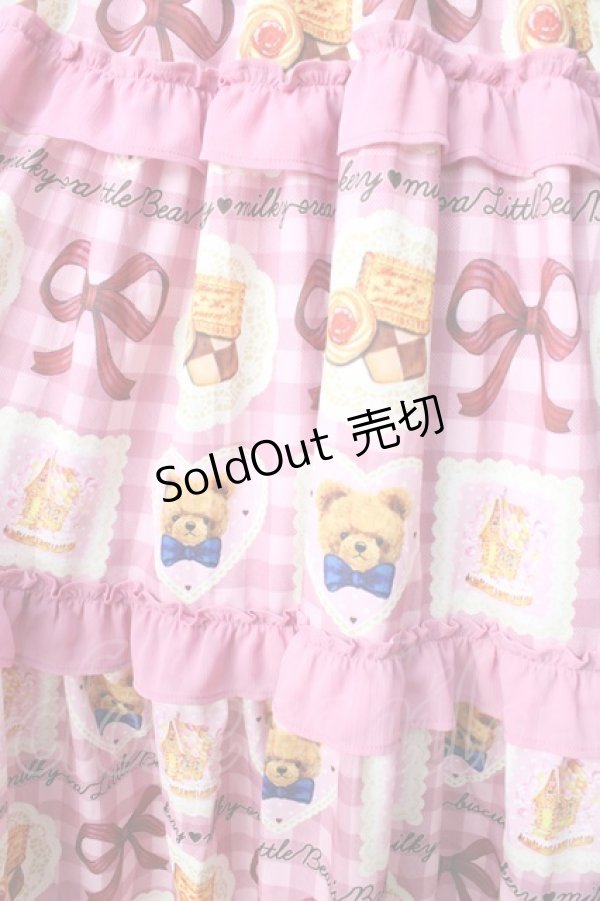 画像4: axes femme kawaii / ベアズベーカリー柄ロングワンピース  ピンク Y-25-09-05-078-AX-OP-SZ-ZH (4)