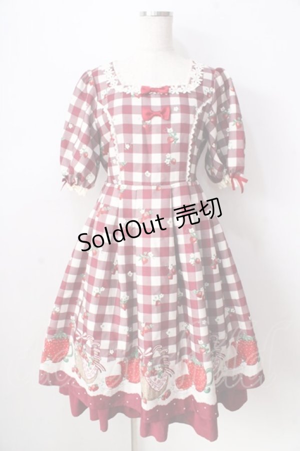 画像1: axes femme kawaii / ベリーズピクニックワンピース  赤 Y-25-09-05-080-AX-OP-SZ-ZY (1)