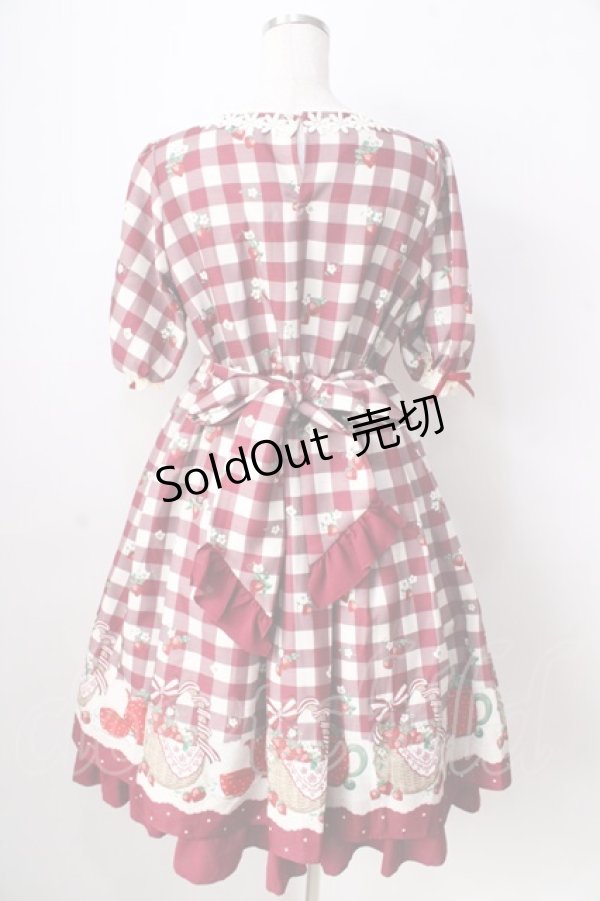 画像2: axes femme kawaii / ベリーズピクニックワンピース  赤 Y-25-09-05-080-AX-OP-SZ-ZY (2)