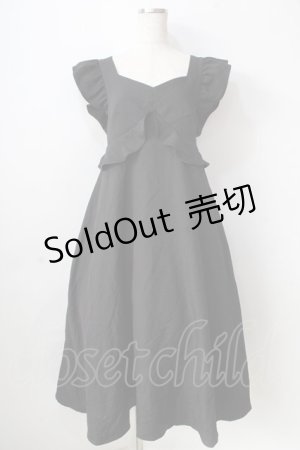 画像: DearMyLove / バックリボンフリルジャンスカ  黒 Y-25-09-05-081-EL-OP-SZ-ZY