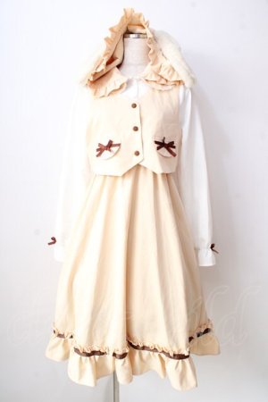 画像: DearMyLove / ポムポムプリンショートワンピース  クリーム Y-25-09-05-086-EL-OP-SZ-ZY