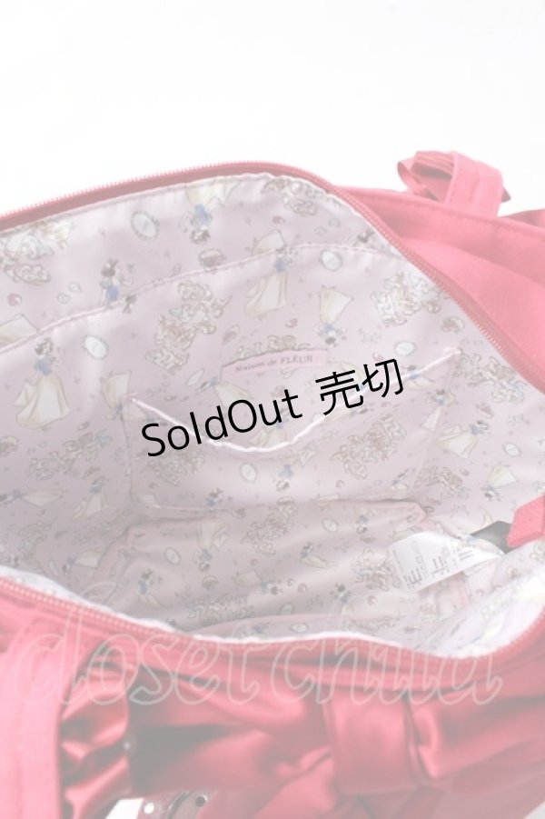 画像3: Maison de FLEUR / 白雪姫フリルハンドルトートバッグ  赤 Y-25-09-05-009-LO-BG-SZ-ZY (3)