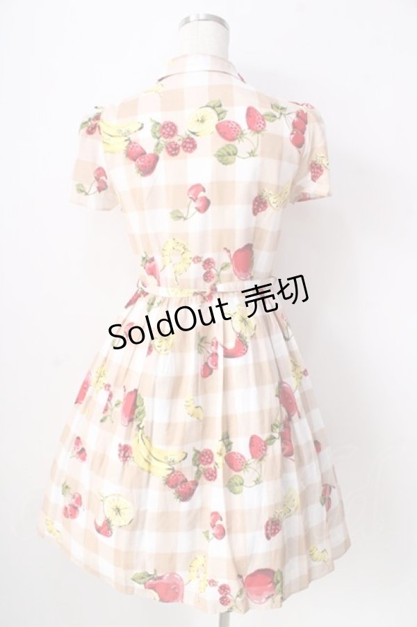 画像2: 【SALE】MILK / フルーチェワンピース  ベージュ Y-25-09-05-092-ML-OP-SZ-ZT181 (2)