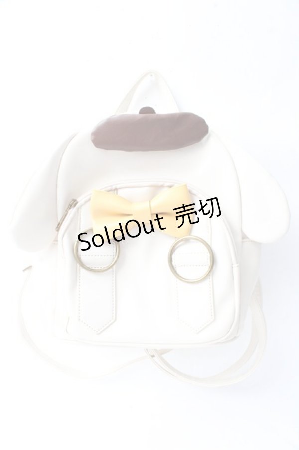 画像1: DearMyLove / ポムポムプリンリュック  クリーム Y-25-09-05-010-EL-BG-SZ-ZY (1)