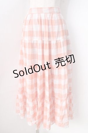 画像: 【SALE】axes femme / ティアードボリューミースカート  オレンジ Y-25-09-05-097-AX-SK-SZ-ZT197