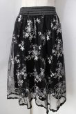 画像1: axes femme / カラー刺繍レーススカート  黒 Y-25-09-05-104-AX-SK-SZ-ZY (1)