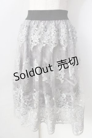 画像: axes femme / コードレーススカート  グレー Y-25-09-05-106-AX-SK-SZ-ZT162