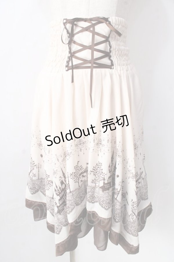 画像1: axes femme POETIQUE / 遊園地柄2WAYスカート  生成り Y-25-09-05-108-AX-SK-SZ-ZY (1)