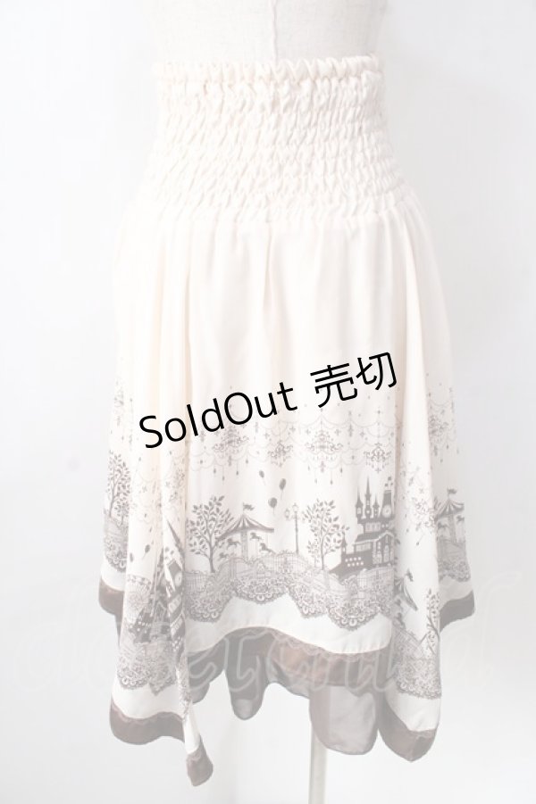 画像2: axes femme POETIQUE / 遊園地柄2WAYスカート  生成り Y-25-09-05-108-AX-SK-SZ-ZY (2)