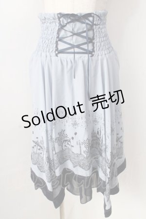 画像: axes femme POETIQUE / 遊園地柄2WAYスカート  サックス Y-25-09-05-109-AX-SK-SZ-ZY