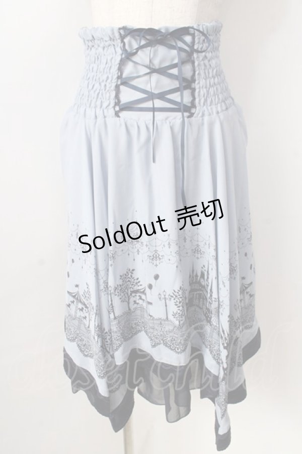 画像1: axes femme POETIQUE / 遊園地柄2WAYスカート  サックス Y-25-09-05-109-AX-SK-SZ-ZY (1)