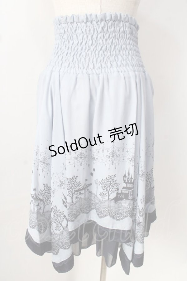 画像2: axes femme POETIQUE / 遊園地柄2WAYスカート  サックス Y-25-09-05-109-AX-SK-SZ-ZY (2)