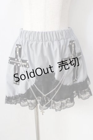 画像: ACDC RAG / Wクロススカート  ブラック×ホワイト Y-25-09-05-112-PU-SK-SZ-ZY
