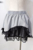 画像2: ACDC RAG / Wクロススカート  ブラック×ホワイト Y-25-09-05-112-PU-SK-SZ-ZY (2)