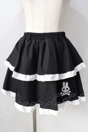 画像: ACDC RAG / PUNKYバニースカート  ブラック×ホワイト Y-25-09-05-113-PU-SK-SZ-ZY