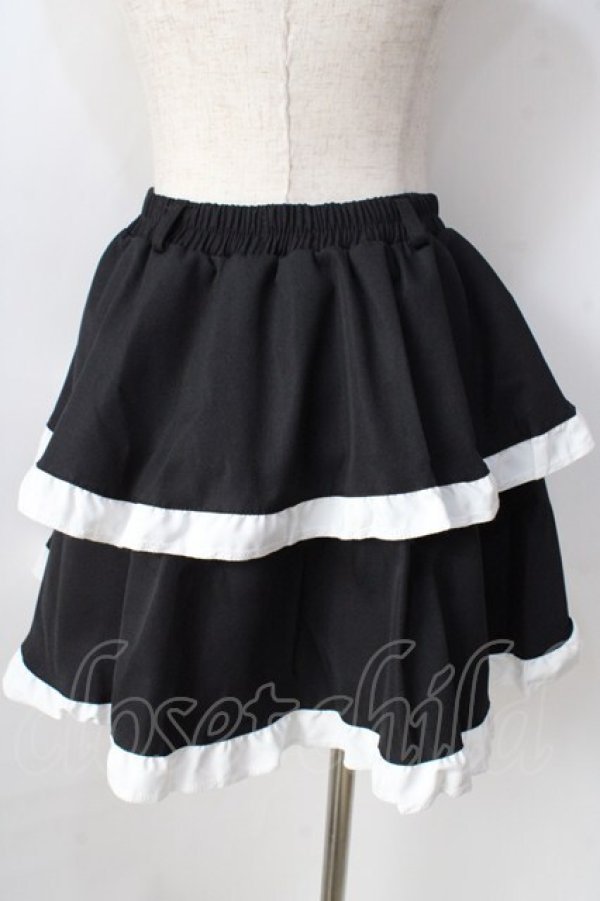 画像2: ACDC RAG / PUNKYバニースカート  ブラック×ホワイト Y-25-09-05-113-PU-SK-SZ-ZY (2)