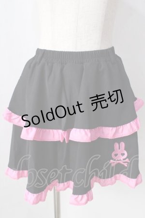 画像: ACDC RAG / PUNKYバニースカート  ブラック×ピンク Y-25-09-05-115-PU-SK-SZ-ZY