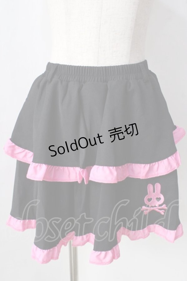 画像1: ACDC RAG / PUNKYバニースカート  ブラック×ピンク Y-25-09-05-115-PU-SK-SZ-ZY (1)