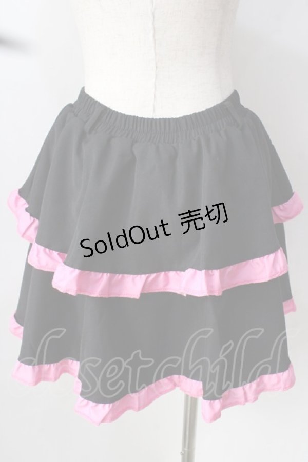 画像2: ACDC RAG / PUNKYバニースカート  ブラック×ピンク Y-25-09-05-115-PU-SK-SZ-ZY (2)