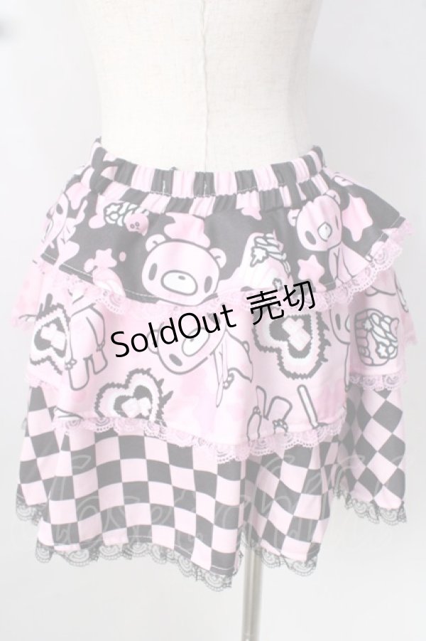 画像2: ACDC　RAG / Gloomy x Sophie Powers Cake スカート  ブラック×ピンク Y-25-09-05-116-PU-SK-SZ-ZY (2)