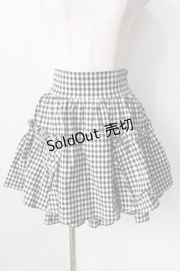 画像1: MILK / ギンガムスカート  黒 Y-25-09-05-119-ML-SK-SZ-ZT356 (1)