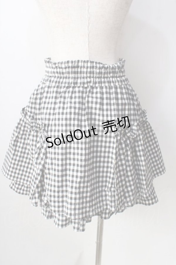 画像2: MILK / ギンガムスカート  黒 Y-25-09-05-119-ML-SK-SZ-ZT356 (2)
