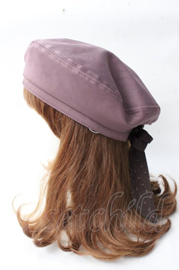 画像3: axes femme POETIQUE / バックリボンベレー帽  ピンク Y-25-09-05-013-AX-AC-SZ-ZY (3)