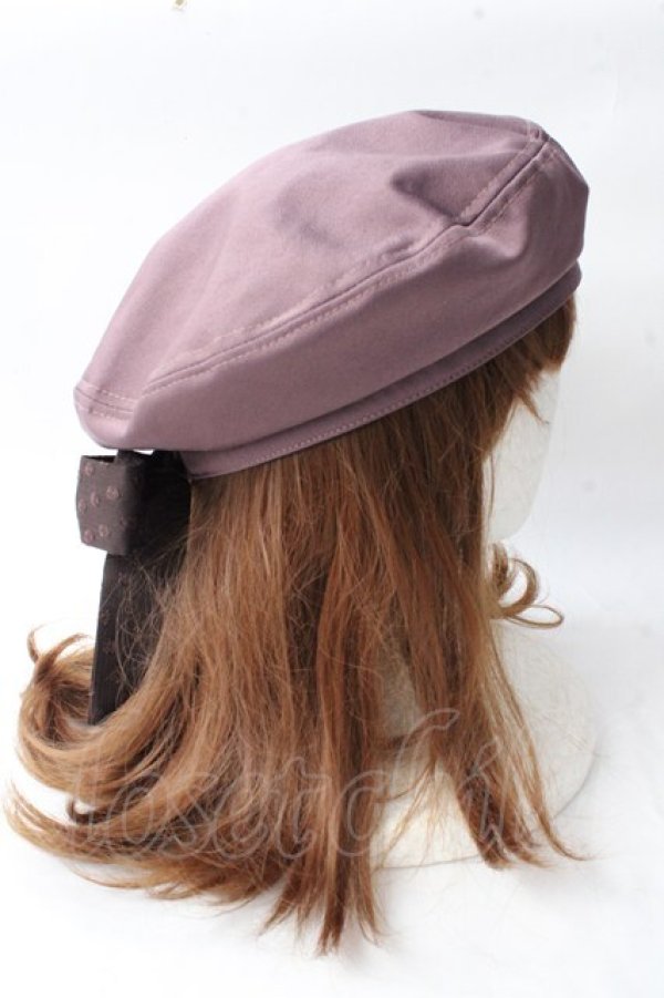 画像4: axes femme POETIQUE / バックリボンベレー帽  ピンク Y-25-09-05-013-AX-AC-SZ-ZY (4)