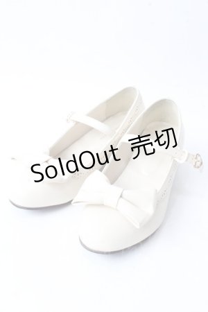 画像: axes femme kawaii / ローヒールリボンパンプス M 生成り Y-25-09-05-017-AX-SH-SZ-ZY