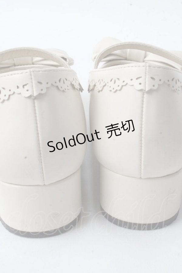 画像6: axes femme kawaii / ローヒールリボンパンプス M 生成り Y-25-09-05-017-AX-SH-SZ-ZY (6)