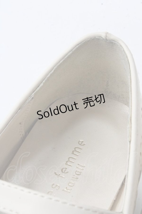 画像7: axes femme kawaii / ローヒールリボンパンプス M 生成り Y-25-09-05-017-AX-SH-SZ-ZY (7)