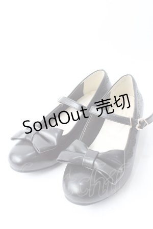 画像: axes femme kawaii / ローヒールリボンパンプス M 黒 Y-25-09-05-018-AX-SH-SZ-ZY