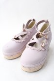画像1: axes femme kawaii / スカラップ木底シューズ M ピンク Y-25-09-05-019-AX-SH-SZ-ZY (1)
